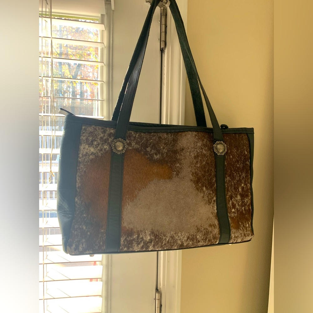 Trending Leather cowhide, tote bag